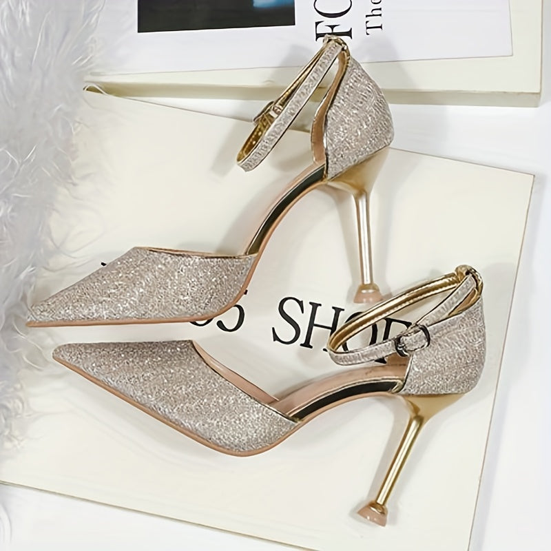 Sequins Glitter Stiletto Heel Shoes for Women