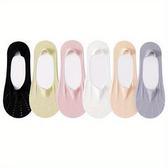 6 Pairs Invisible Mesh Socks Low Cut Ankle Socks Women's Stockings