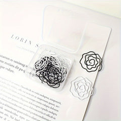 10pcs Rose Paper Clip Metal Bookmark Pocket Clip Styling Paper Clip