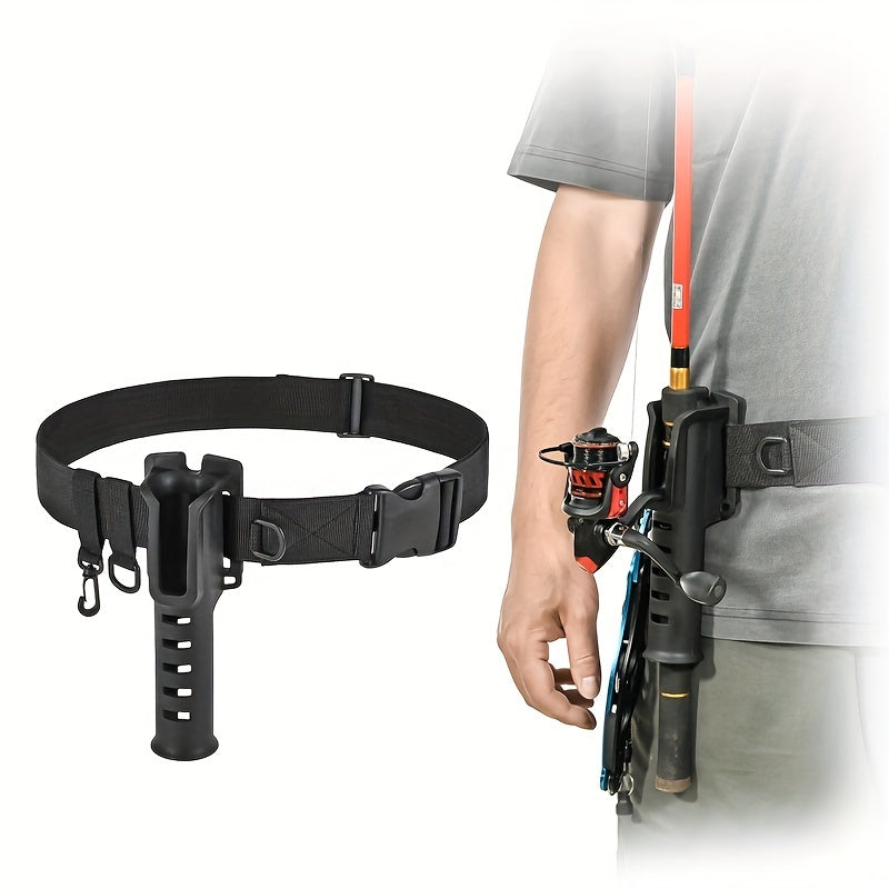 Adjustable Fishing Rod Holder Belt with Pole Inserter