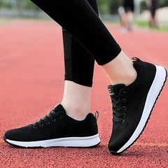 Women's Breathable Mesh Panel Saneakers Lace Up Lightweight Sporty Shoes
