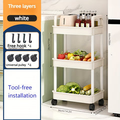Multifunctional Floor Layer Small Storage Strolley Kitchen