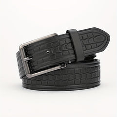 Alloy Buckle PU Striped Belt Accessory For Men