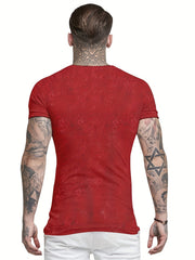 Christmas 3D Print Men's Tee Shirt Casual Street Style Stretch Neck