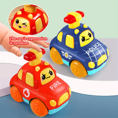 Kids Inertial Pull Back Car Press Small Car Baby Fall-resistant Toy Car