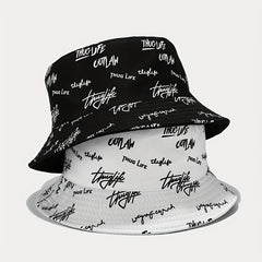 Embroidered Bucket Hat Men Outdoor Travel Vacation Beach Hat
