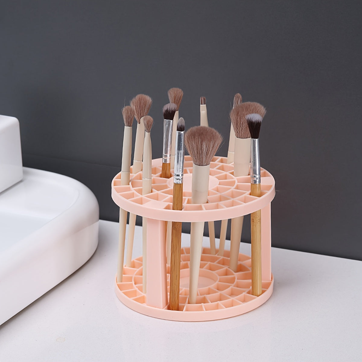 Makeup Brush Organizer Large Capacity Round Pen Holder