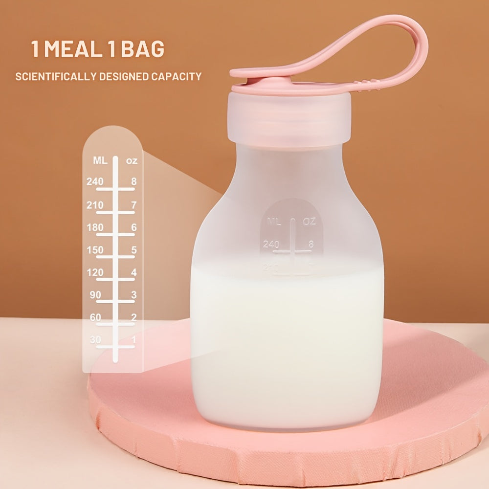 Silicone Milk Storage Bags Reusable Breastmilk Bags Leakproof 8oz 240ml