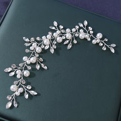 Silver Rhinestone Flower Hair Comb Bridal Hair Clips
