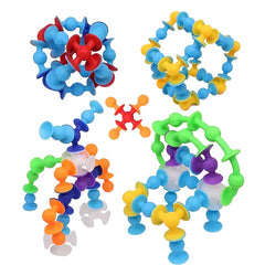 Colorful Suction Building Blocks Set Sensory Travel Toy Educational Gift