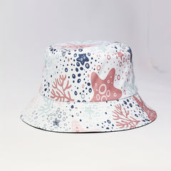 Starfish Print Bucket Hat Cartoon Casual Basin Hat Lightweight