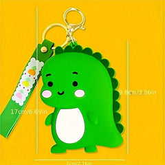 2pcs Dinosaur Keychain Pendant for Car Keys Backpacks Wallet