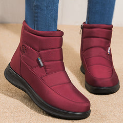 Faux Fur Snow Boots Waterproof Round Toe Women's Footwear