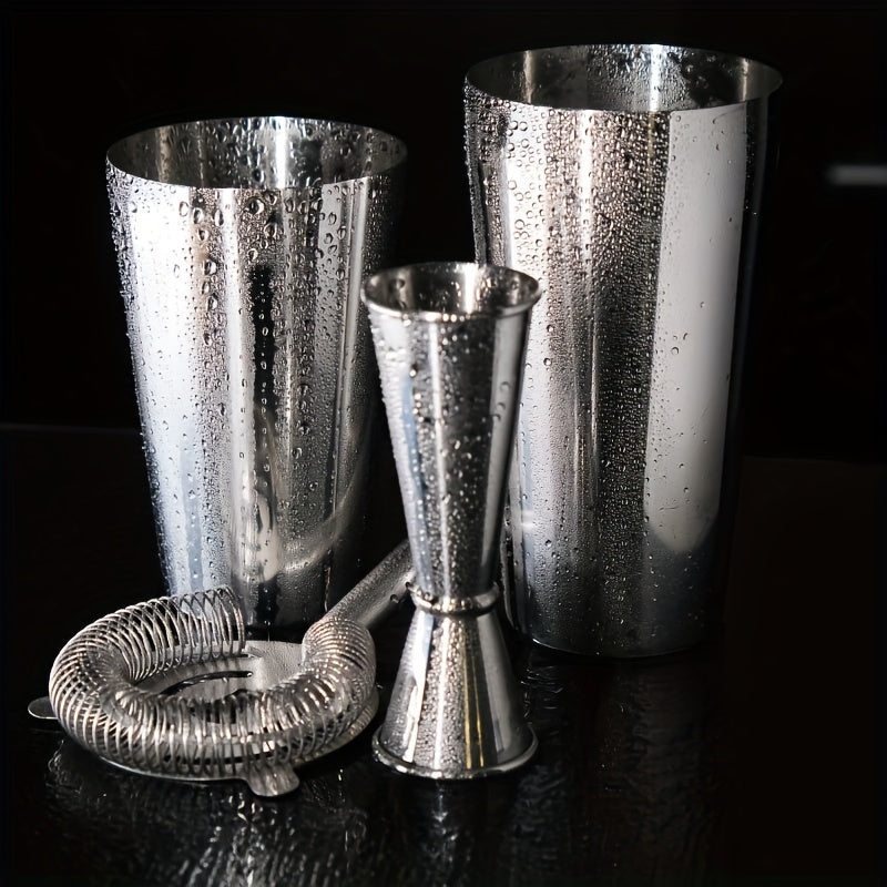 4pcs Stainless Steel Cocktail Shaker Ounce Cup