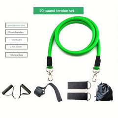 11pcs TPE Yoga Tension Rope Set Fitness Elastic Stretcher Universal
