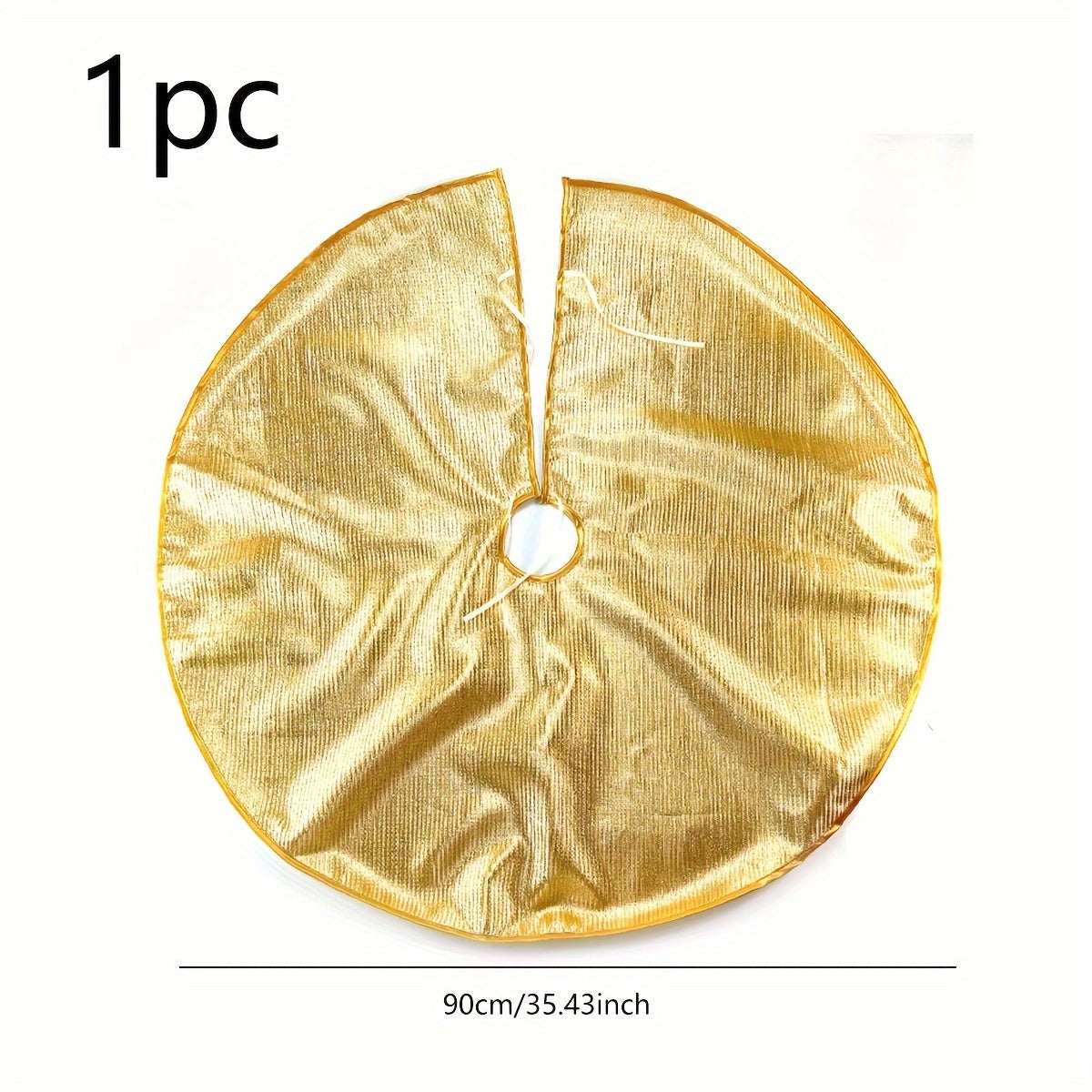 Golden Christmas Tree Skirt Home Party Decoration Supplies