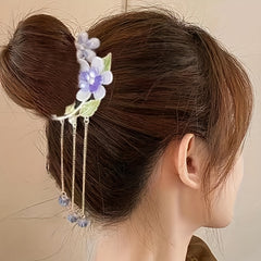 Camellia Tassel Ponytail Buckle Hair Accessory for Girls