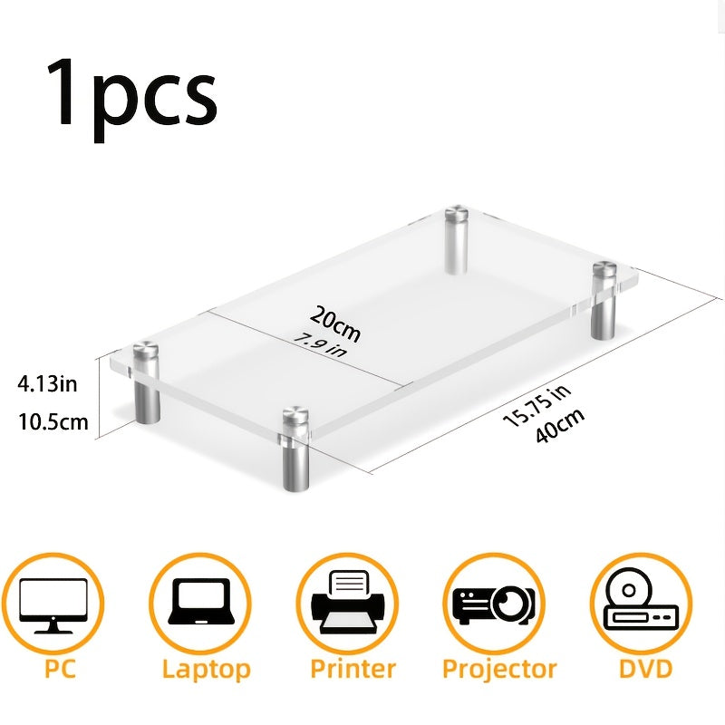 Acrylic Transparent Monitor Bracket for Home and Office Use