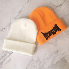 Embroidered Knitted Hat For Men Women Acrylic Fiber Cold Resistant Hat