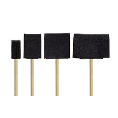 4Pcs Wooden Handle Sponge Brush Art Craft Painting Tool
