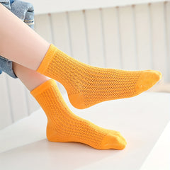 Kids Candy Socks - Thin Mesh Breathable Crew Socks - Summer Children's Socks