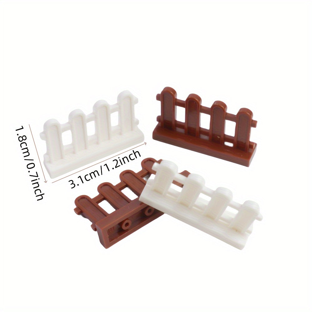 20pcs Fence Building Block Parts for Kids DIY City Bulk Brick