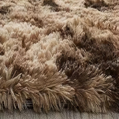 Soft Area Rug Tie Dyed Plush Fluffy Bedside Rug Washable Shag Furry Carpet