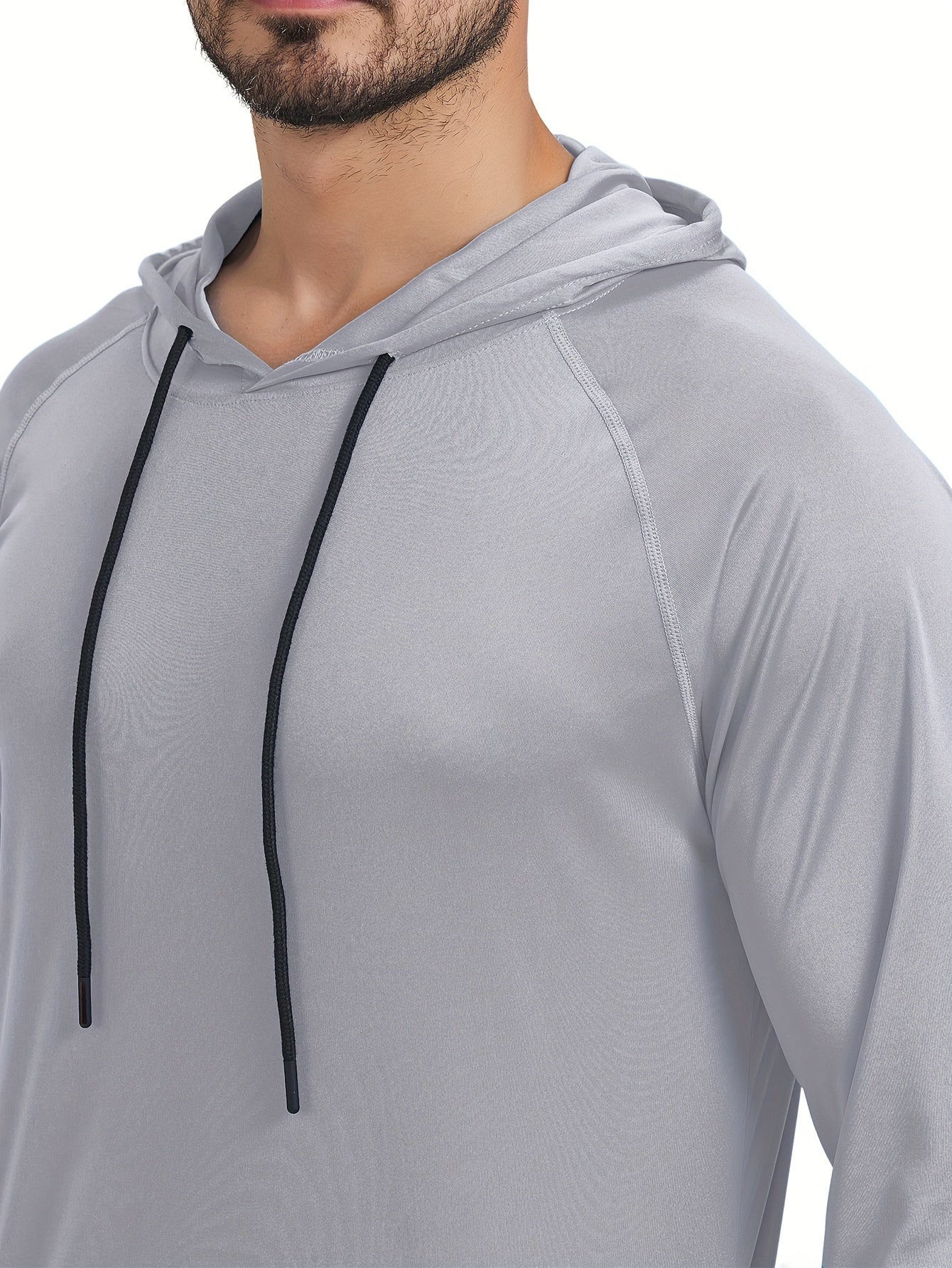 Men's UPF 50 Sun Protection Hoodie Long Sleeve for Outdoor Fishing