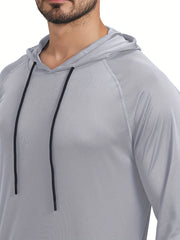 Men's UPF 50 Sun Protection Hoodie Long Sleeve for Outdoor Fishing