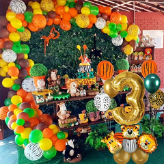 Jungle Animal Theme Balloon Set for Birthday Party Decorations