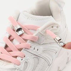 Flat Elastic Shoelaces With Clip Buckles For Sneakers