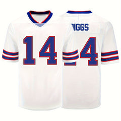 Men's American Football Jersey V-Neck Short Sleeve Uniform Shirt
