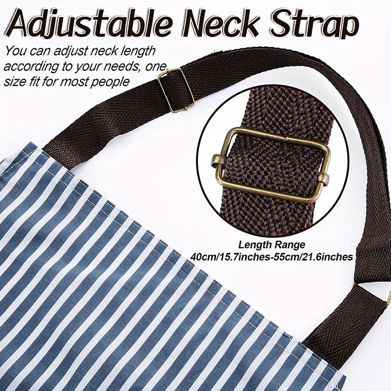 Adjustable Unisex Polyester Apron Solid Chef Waiter BBQ Apron with Pocket