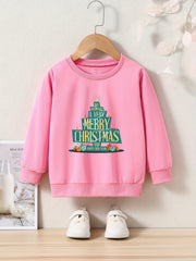 OERYUI Christmas Tree Graphic Long Sleeve Sweatshirt Girls Boys Kids Sports