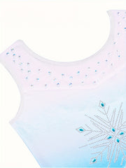 Girls Gradient Ballet Leotard Sleeveless Dancing Suit Kids Gift