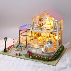 Children's DIY Doll House Garden Small Villa Christmas Gift