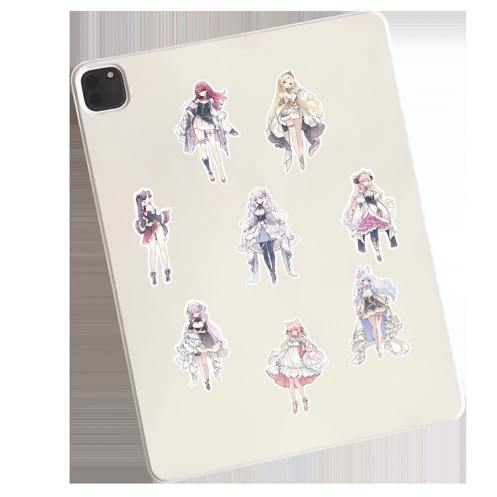 54pcs Girl Series Sticker Bags PVC for Scrapbooking Journaling