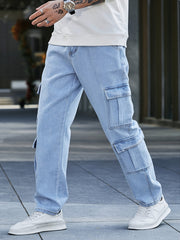 Loose Fit Jeans Mens Casual Street Style Denim Pants