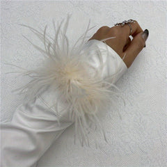 Feather Wrist Cuff Carnival Bracelets for Halloween Cosplay