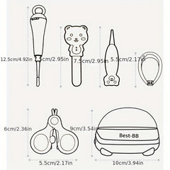 Baby Nail Clipper Set with Luminous Ear Spoon