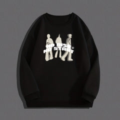 Men's Graphic Pullover Long Sleeve Sweatshirt Casual Wear