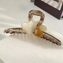 3pcs Heart Decor Hair Clips Claw Clips Girls Accessories