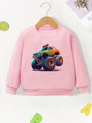 Boy's Off road & Monster Truck Print Sweatshirt