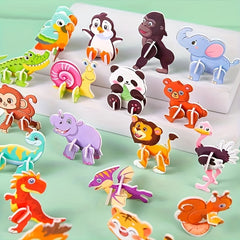 30pcs 3D Paper Puzzle Animals for Halloween Christmas Birthdays & Parties Festi