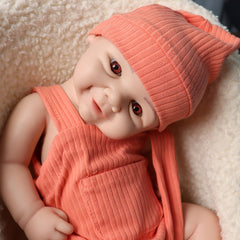 Realistic Silicone Reborn Baby Doll Lifelike Newborn Girl in Pink Outfit