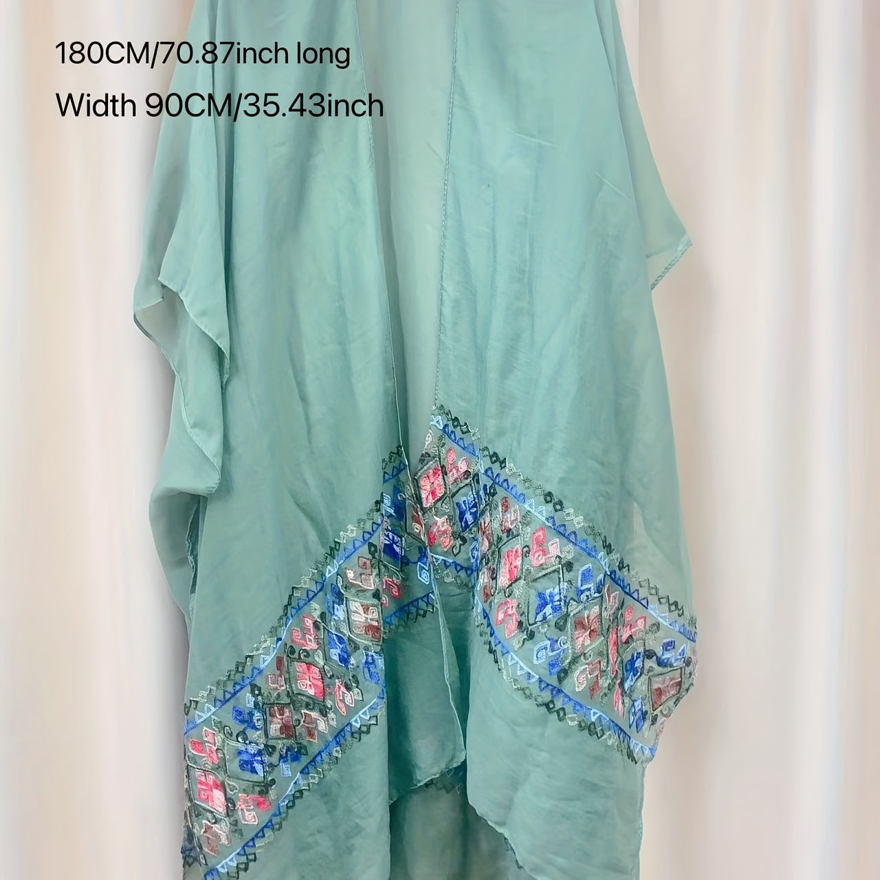 Boho Embroidery Shawl Large Wrap Sunscreen Cover Up Women