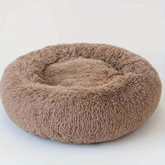 Cozy Round Pet Bed with Warming Mat & Removable Pillow
