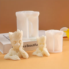 3D Epoxy Resin Craft Silicone Molds Candle Making DIY Tree Man Resin Casting
