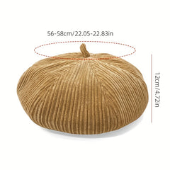 Classic Plain Beret Pleated Berets Cap Vintage Octagonal Hat