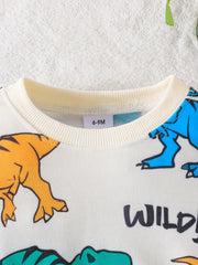 Baby Boys Dinosaur Sweatshirt and Sweatpants Set